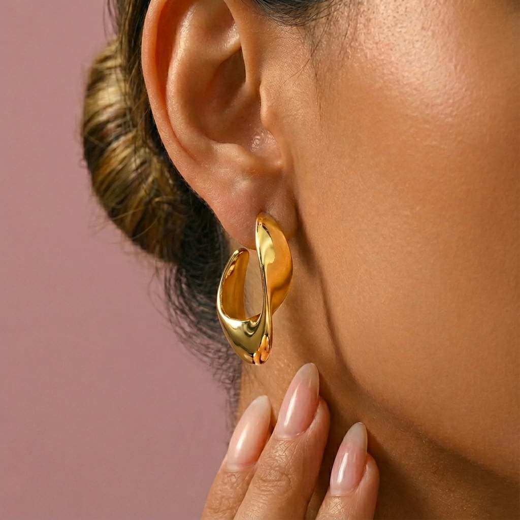 Chunky Gold Hoops